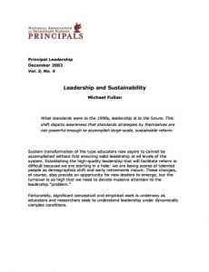 Leadership and Sustainability