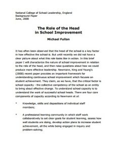 The Role Of The Head
